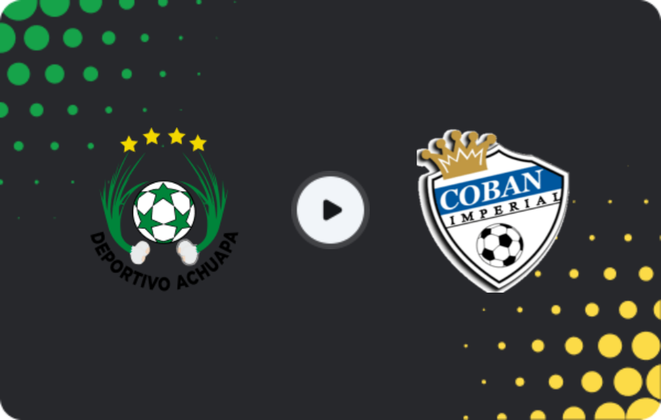 Where to watch Achuapa — Cobán Imperial, Liga Nacional, 26.10.2025
