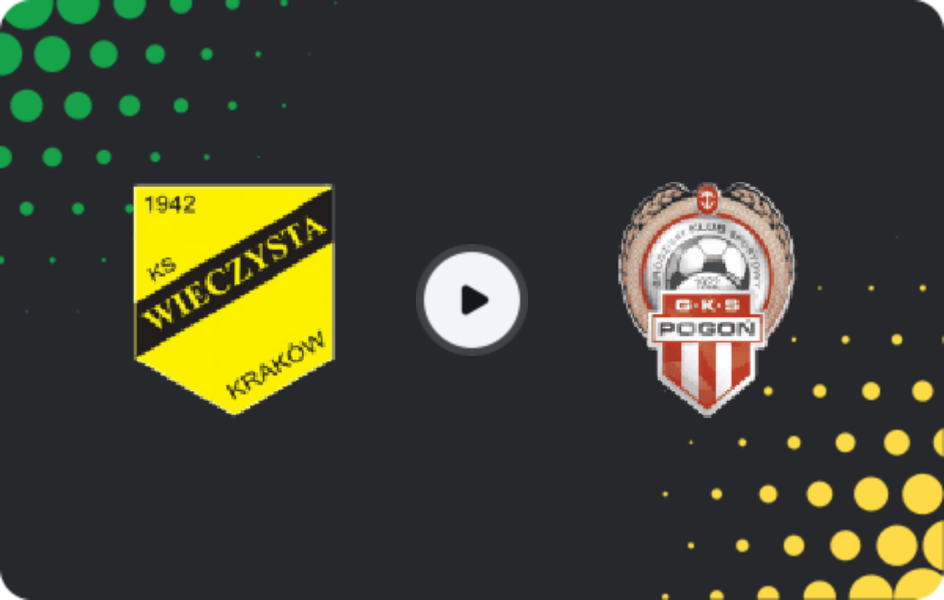 Where to watch Wieczysta Kraków — Pogoń Grod. Mazowiecki, I Liga, 27.10.2025