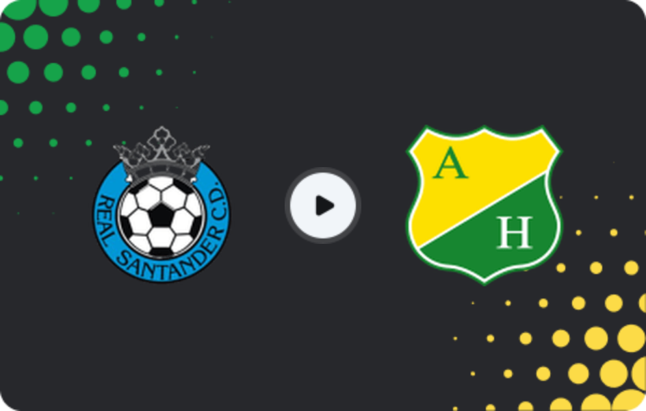 Where to watch Real Santander — Huila, Primera B, 27.10.2025
