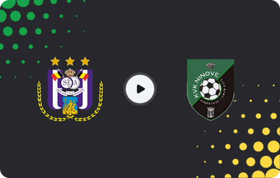 Where to watch Anderlecht — Ninove, Cup, 28.10.2025