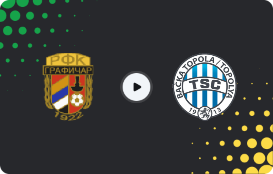 Where to watch Grafičar — Backa Topola, Cup, 29.10.2025