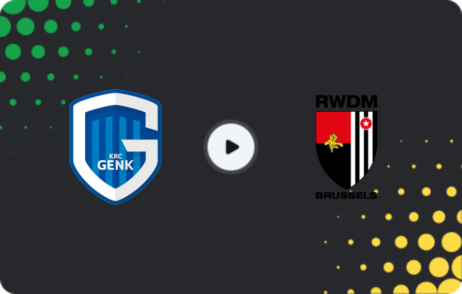Where to watch Genk — RWDM, Cup, 29.10.2025