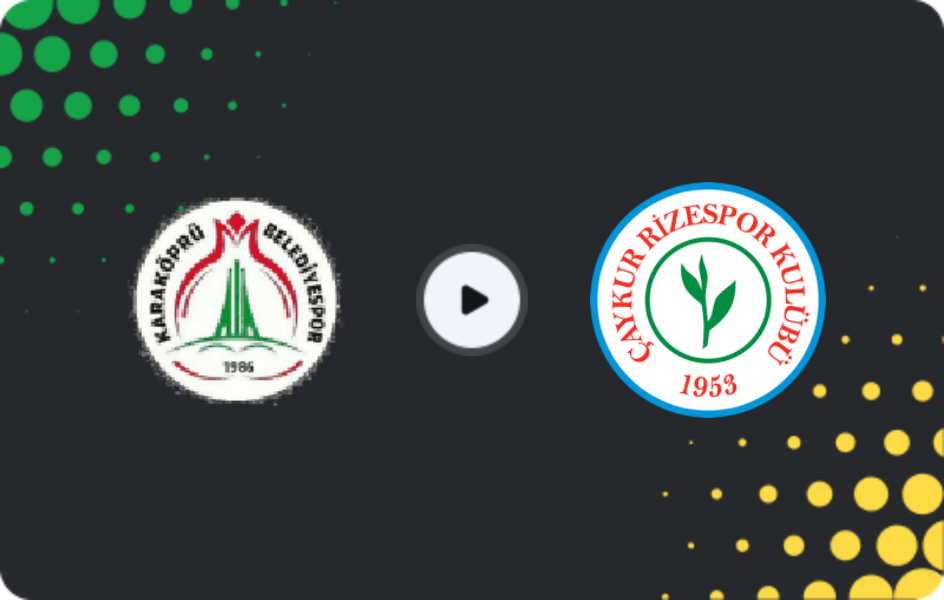 Where to watch Karaköprü Belediyespor — Rizespor, Cup, 30.10.2025