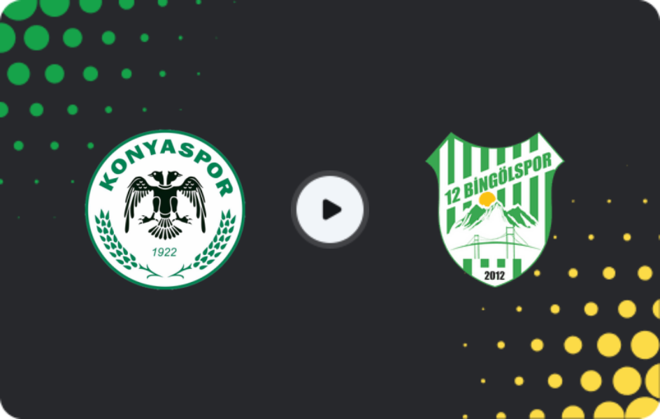 Where to watch Konyaspor — 12 Bingölspor, Cup, 30.10.2025