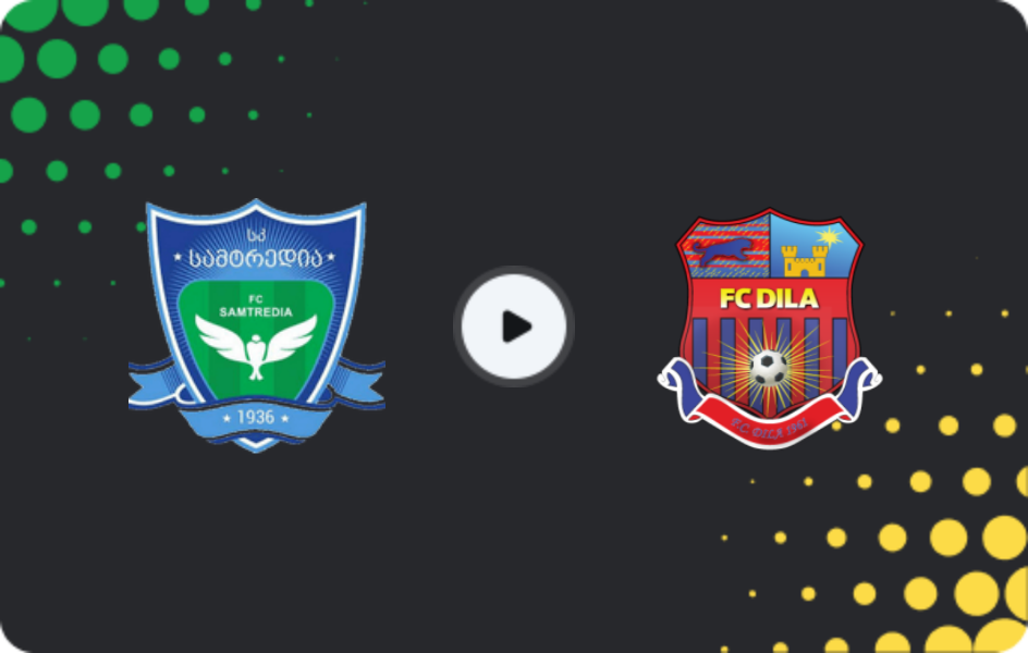 Where to watch Samtredia — Dila, David Kipiani Cup, 30.10.2025