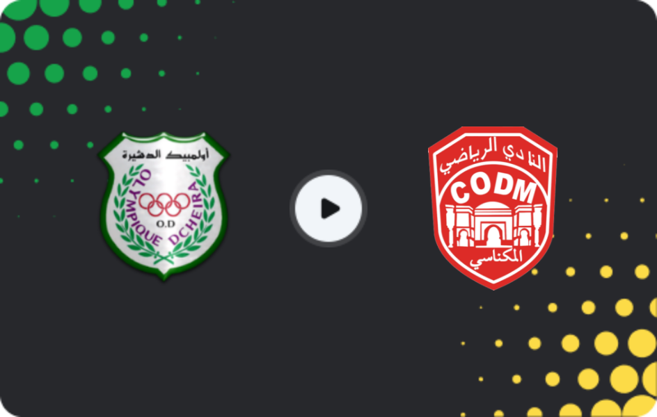 Where to watch Olympique Dcheïra — CODM Meknès, Botola Pro, 31.10.2025