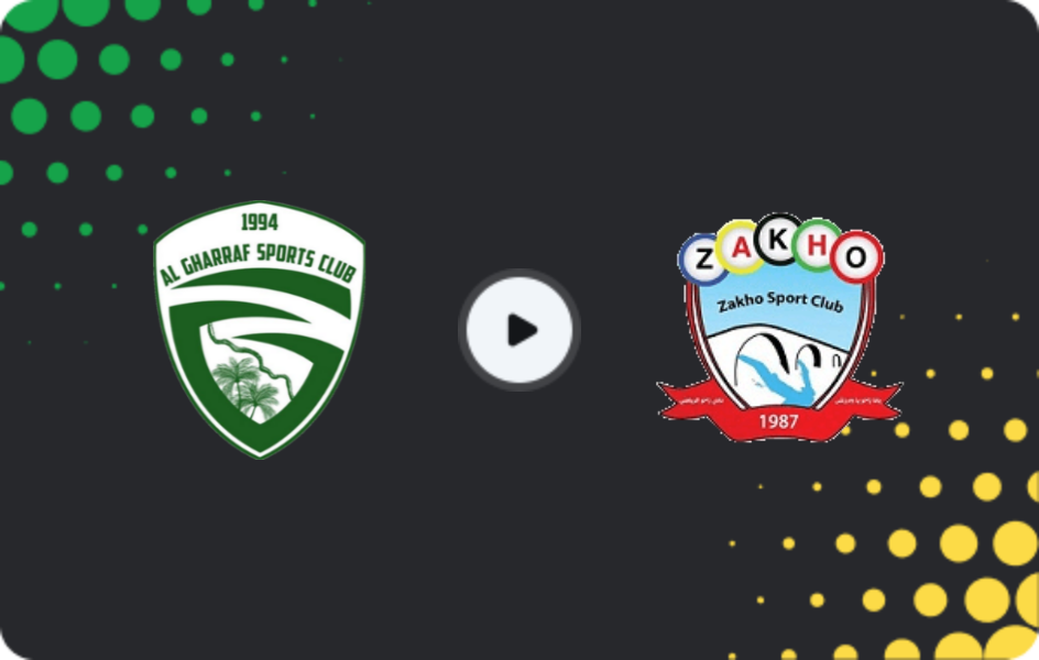 Where to watch Gharraf — Zakho, Stars League, 30.10.2025