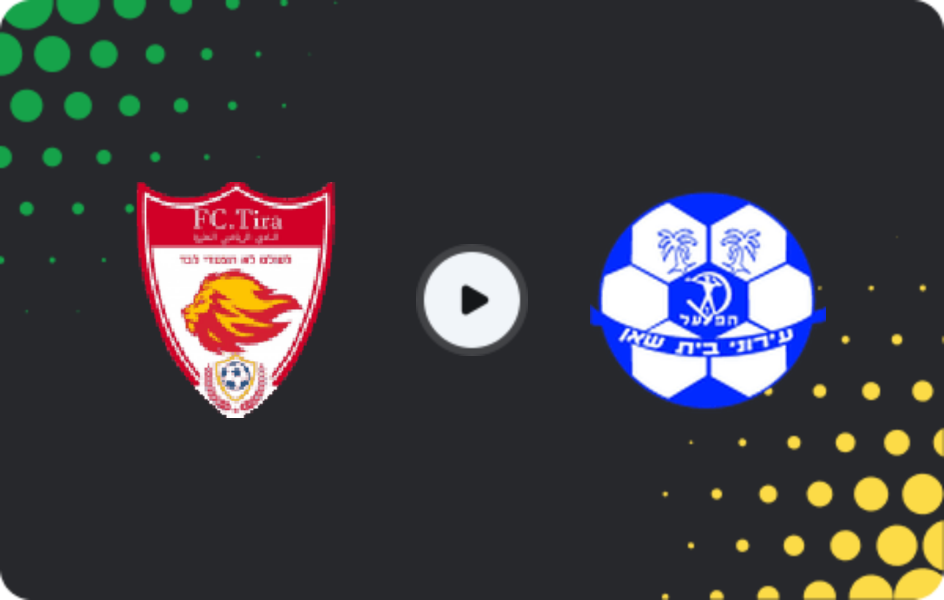 Where to watch Tira — Hapoel Beit Shean, Liga Alef, 30.10.2025