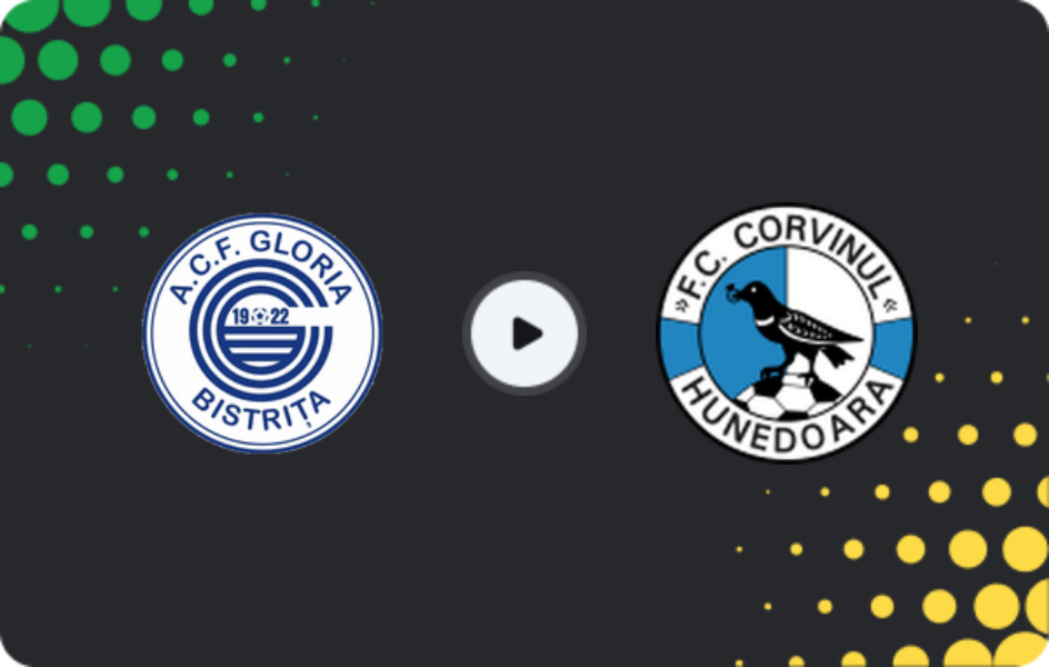 Where to watch Gloria Bistriţa — Corvinul Hunedoara, Liga II, 01.11.2025