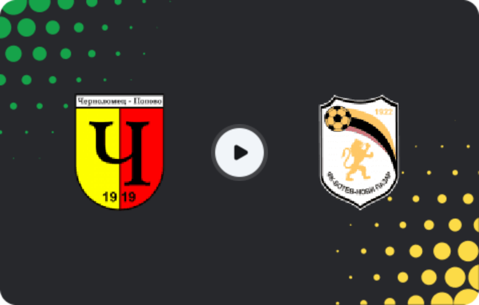 Where to watch Chernolomets 1919 — Botev Novi Pazar, Third League - Northeast, 01.11.2025