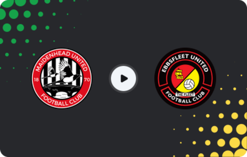 Where to watch Maidenhead — Ebbsfleet United, National League - South, 06.01.2026
