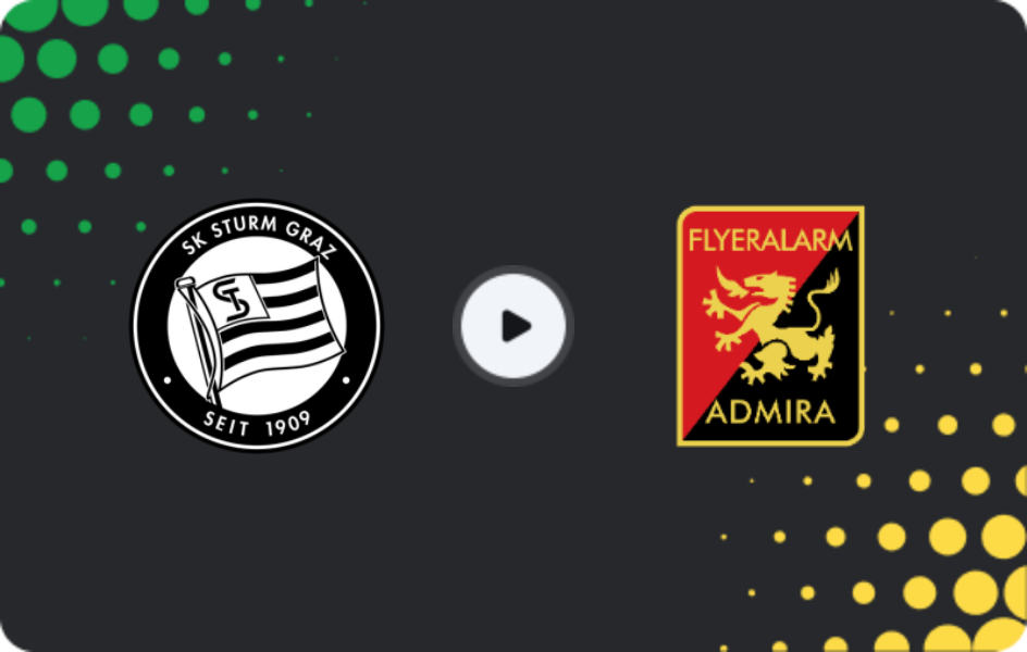 Where to watch Sturm Graz II — Admira Wacker, 2. Liga, 01.11.2025