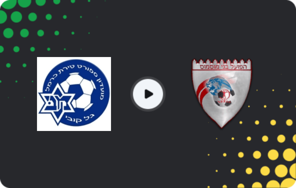 Where to watch Hapoel Tirat HaCarmel — Hapoel Bnei Musmus, Liga Alef, 01.11.2025