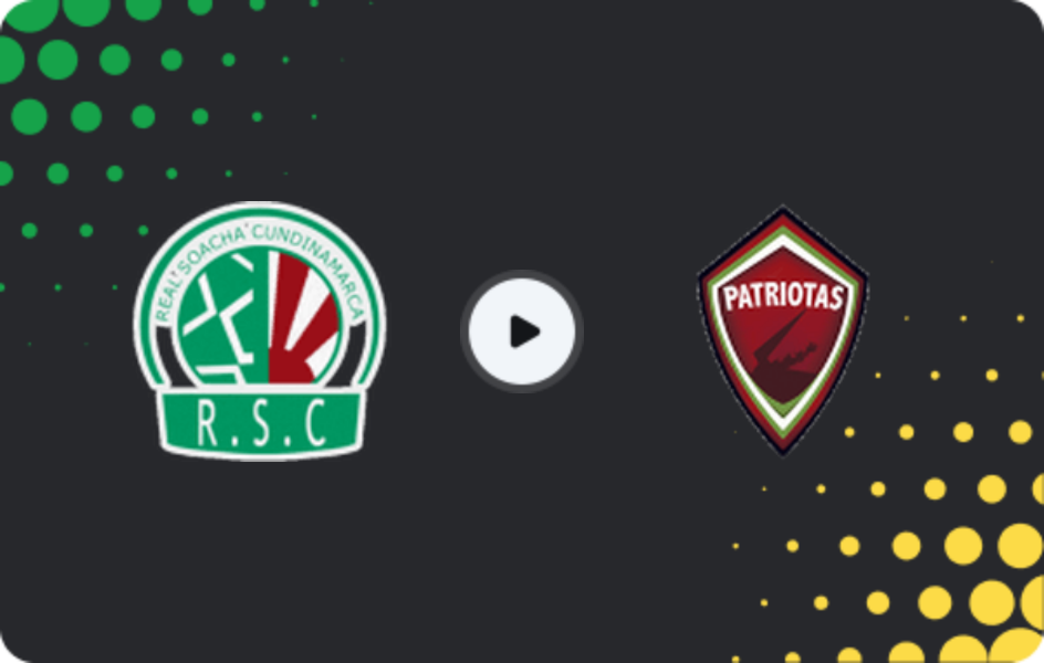 Where to watch Real Soacha — Patriotas, Primera B, 02.11.2025