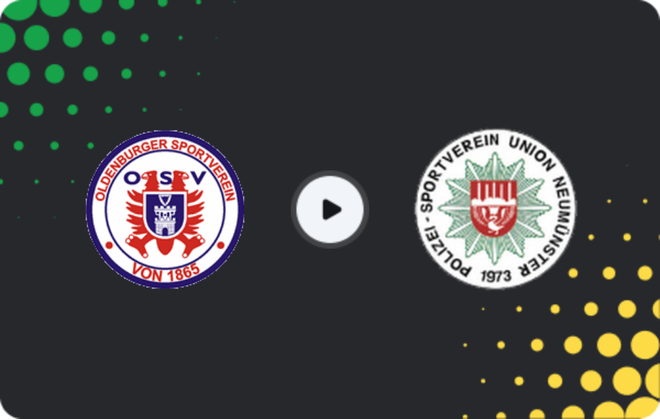 Where to watch Oldenburger SV — Union Neumünster, Oberliga - Schleswig-Holstein, 04.04.2026