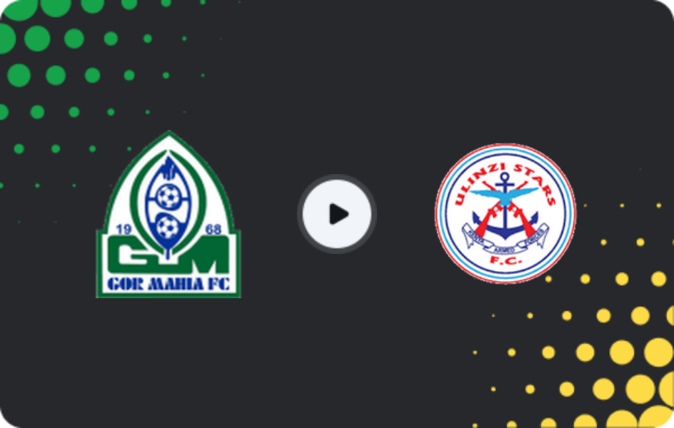 Where to watch GOR Mahia — Ulinzi Stars, FKF Premier League, 02.11.2025