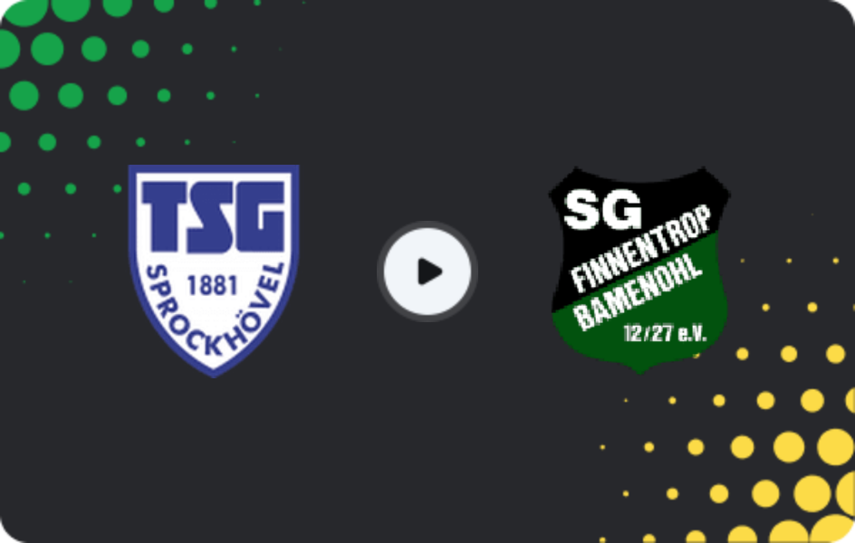 Where to watch Sprockhovel — Finnentrop / Bamenohl, Oberliga - Westfalen, 02.11.2025