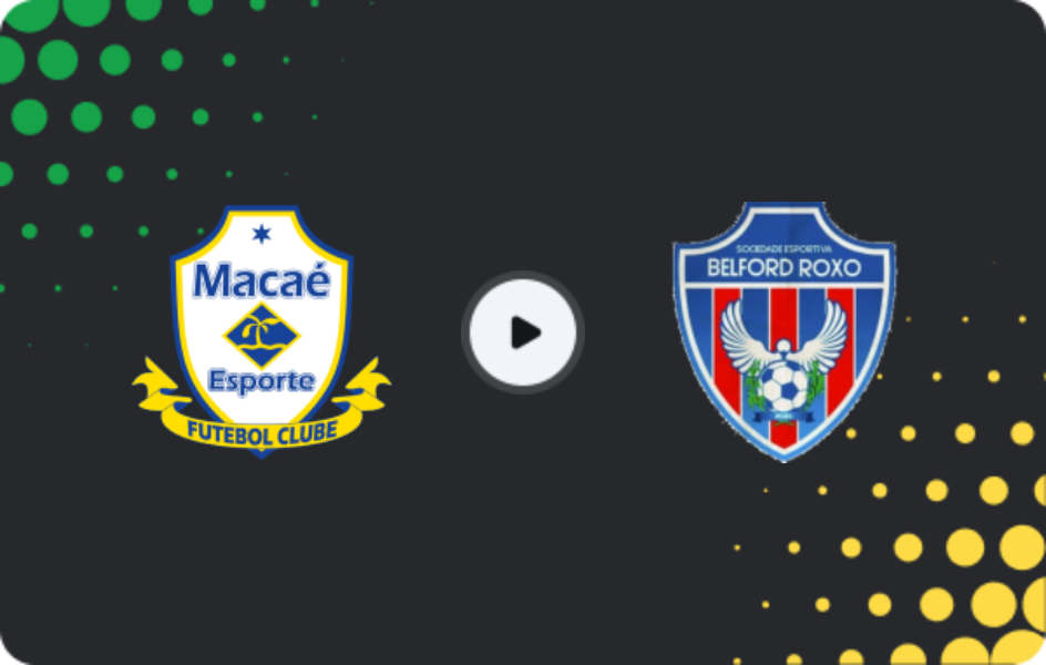 Where to watch Macaé — SE Belford Roxo, Carioca B2, 02.11.2025