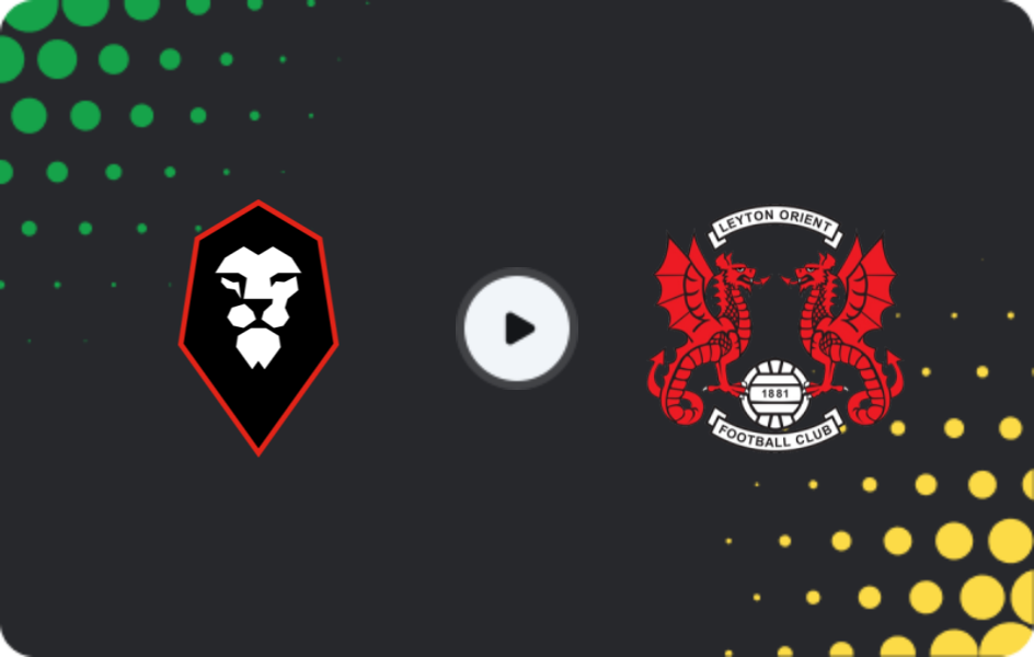 Where to watch Salford City — Leyton Orient, FA Cup, 05.12.2025