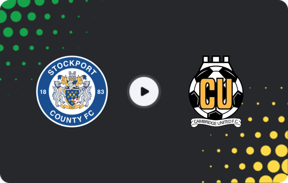 Where to watch Stockport County — Cambridge United, FA Cup, 06.12.2025