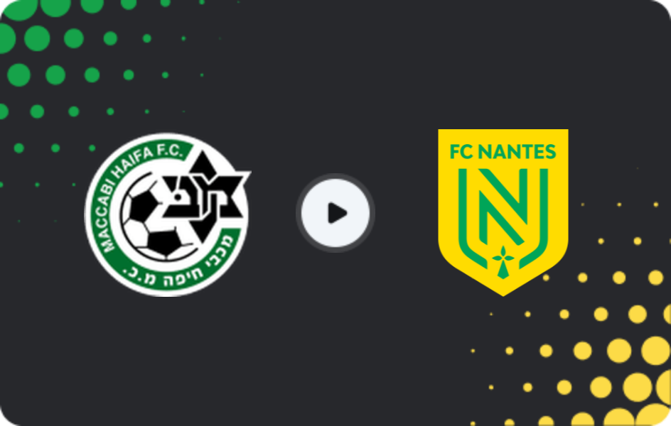Where to watch Maccabi Haifa U19 — Nantes U19, UEFA Youth League, 26.11.2025