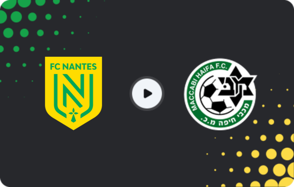 Where to watch Nantes U19 — Maccabi Haifa U19, UEFA Youth League, 10.12.2025
