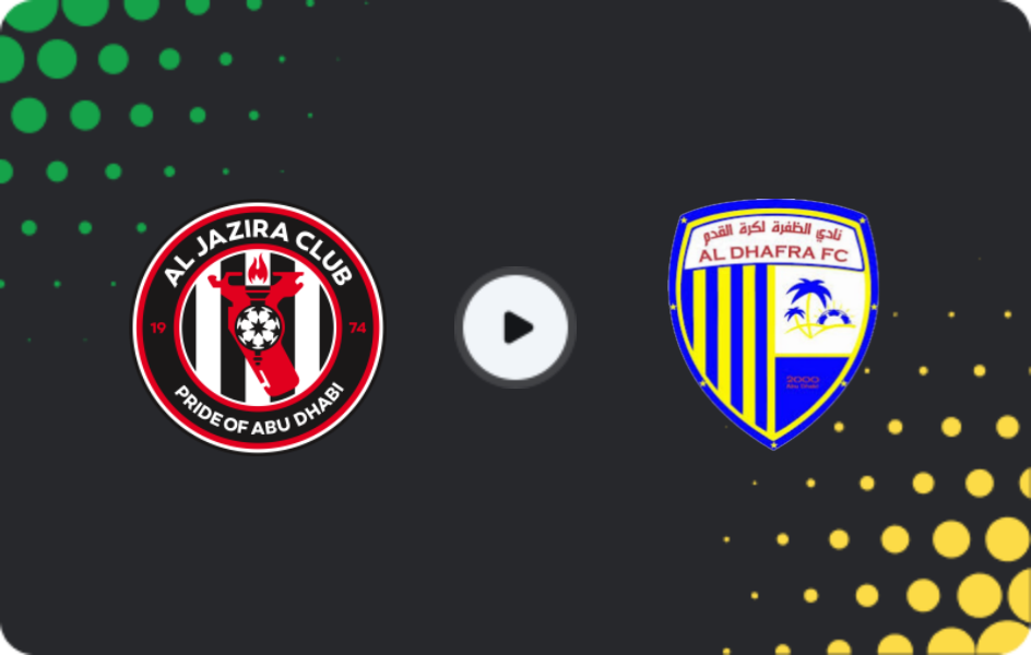 Where to watch Al-Jazira — Al-Dhafra, Pro League, 21.12.2025