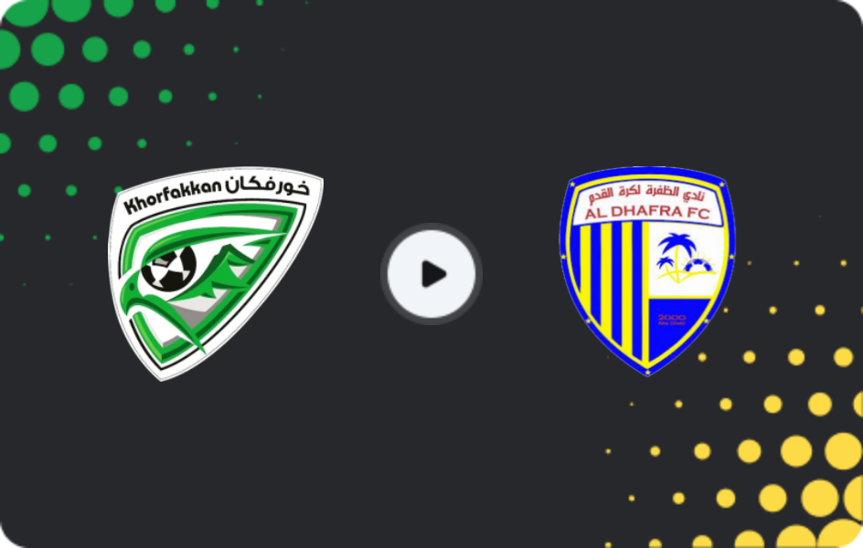 Where to watch Khor Fakkan — Al-Dhafra, Pro League, 02.01.2026