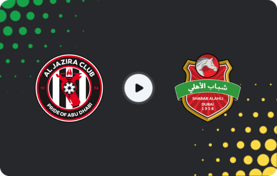 Where to watch Al-Jazira — Shabab Al Ahli Dubai, Pro League, 03.01.2026
