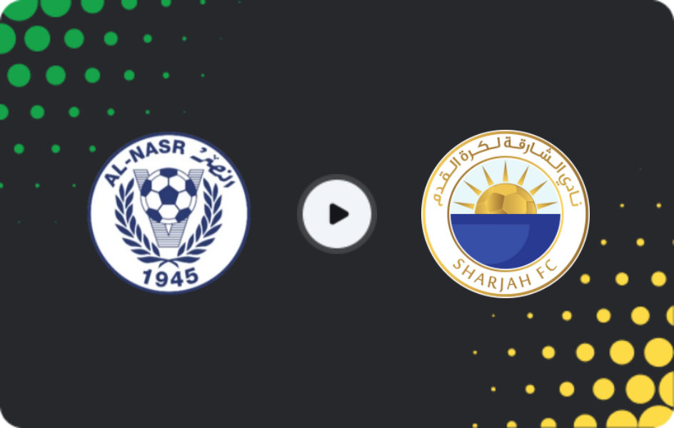 Where to watch Al Nasr — Sharjah, Pro League, 06.01.2026