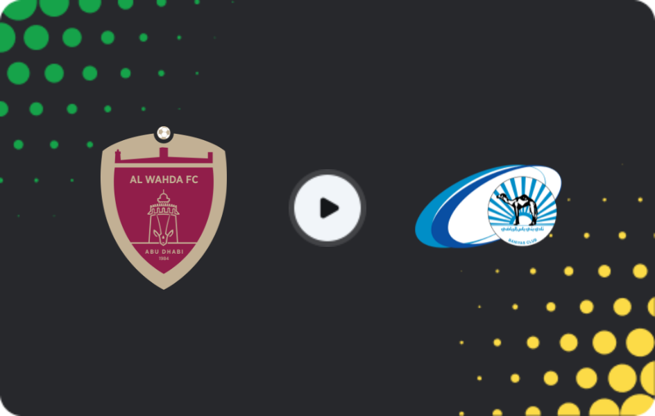 Where to watch Al Wahda FC — Baniyas, Pro League, 06.01.2026