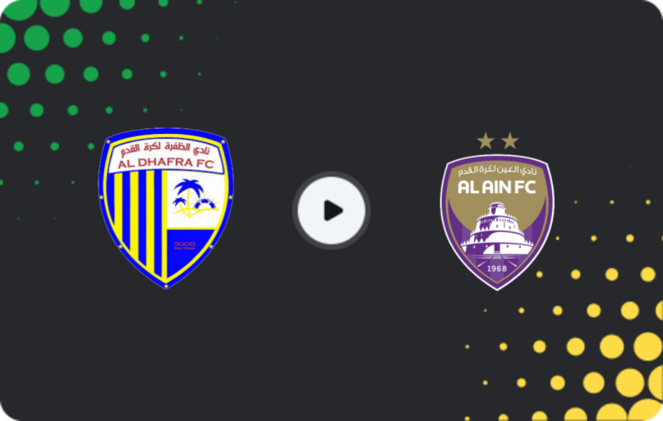 Where to watch Al-Dhafra — Al Ain, Pro League, 08.01.2026