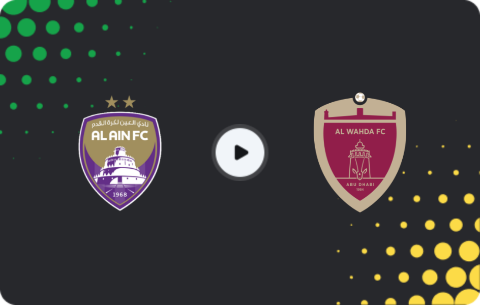 Where to watch Al Ain — Al Wahda FC, Pro League, 17.01.2026