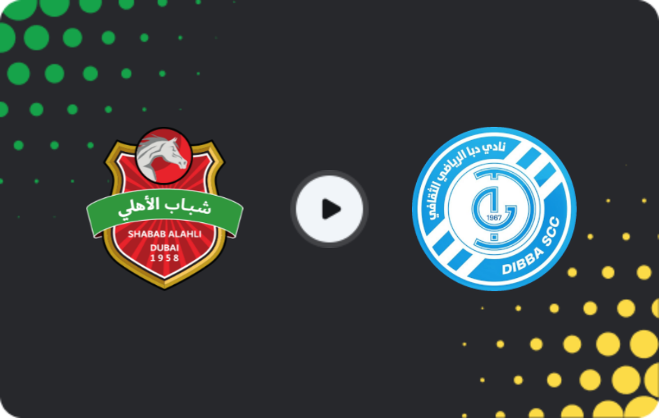 Where to watch Shabab Al Ahli Dubai — Dibba Al-Fujairah, Pro League, 19.01.2026