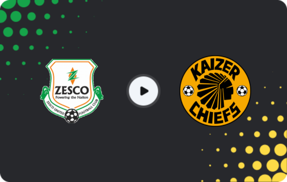 Where to watch ZESCO United — Kaizer Chiefs, CAF Confederation Cup, 25.01.2026