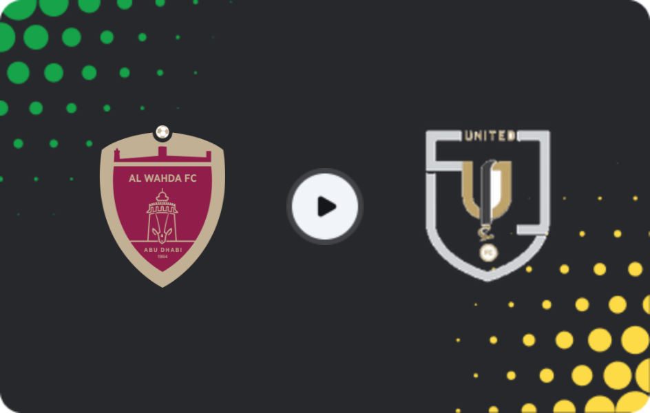 Where to watch Al Wahda FC — Dubai United, Presidents Cup, 01.02.2026