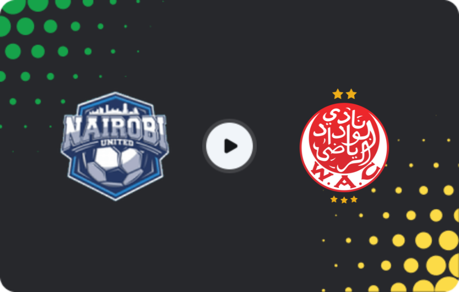 Where to watch Nairobi United — Wydad AC, CAF Confederation Cup, 08.02.2026