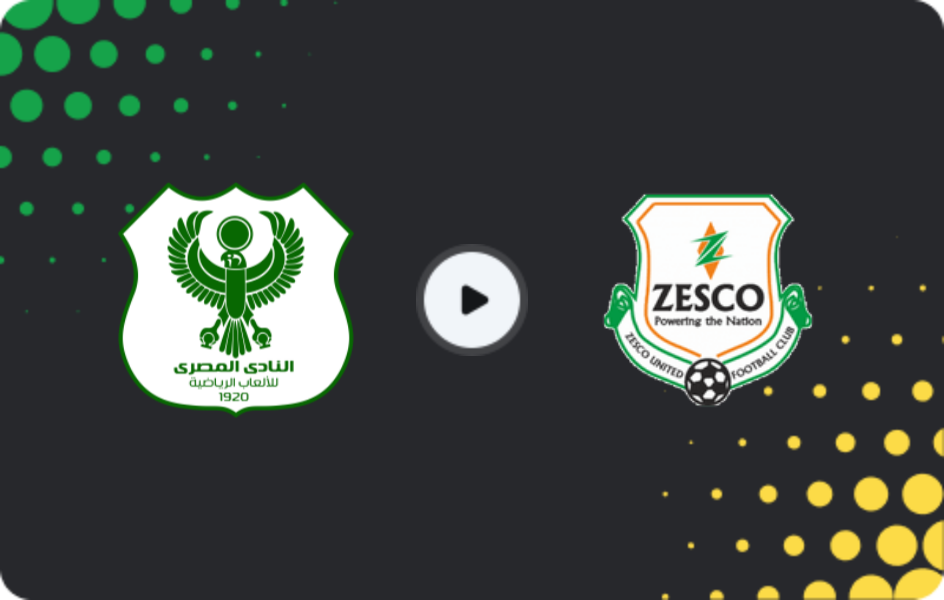 Where to watch Al Masry — ZESCO United, CAF Confederation Cup, 15.02.2026