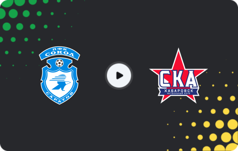 Where to watch Sokol Saratov — SKA-Khabarovsk, First League, 29.11.2025