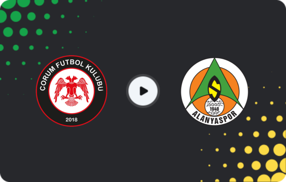 Where to watch Çorum — Alanyaspor, Cup, 04.12.2025
