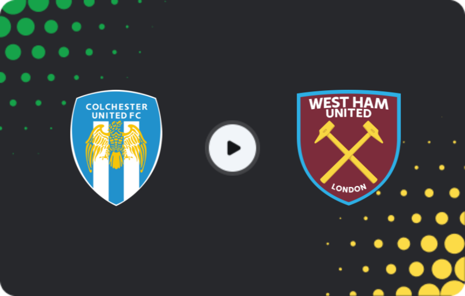 Where to watch Colchester — West Ham United U21, EFL Trophy, 09.12.2025