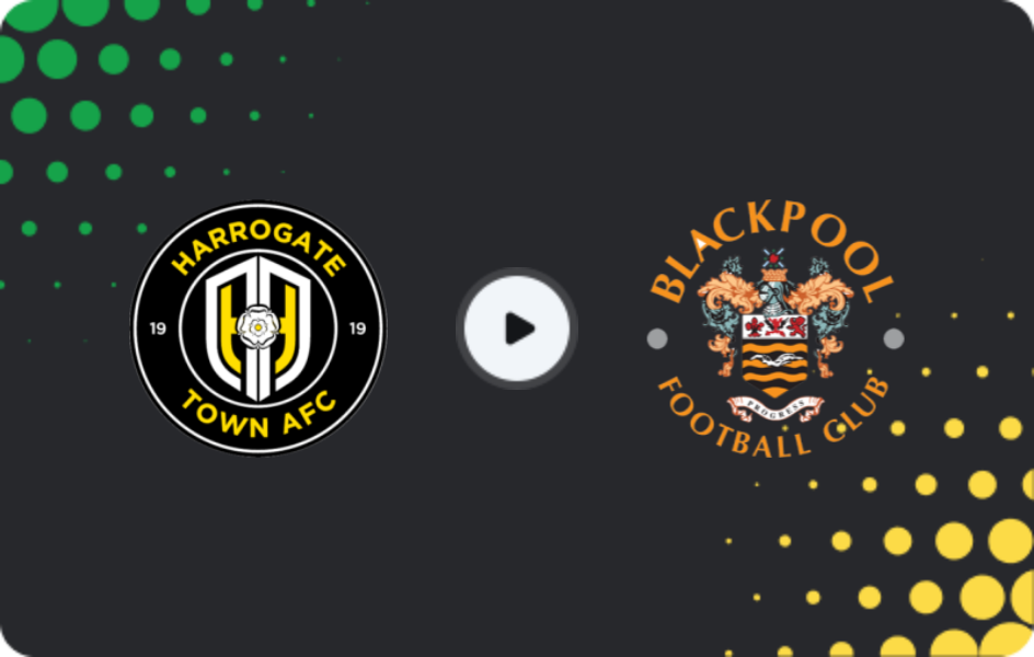 Where to watch Harrogate Town — Blackpool, EFL Trophy, 02.12.2025