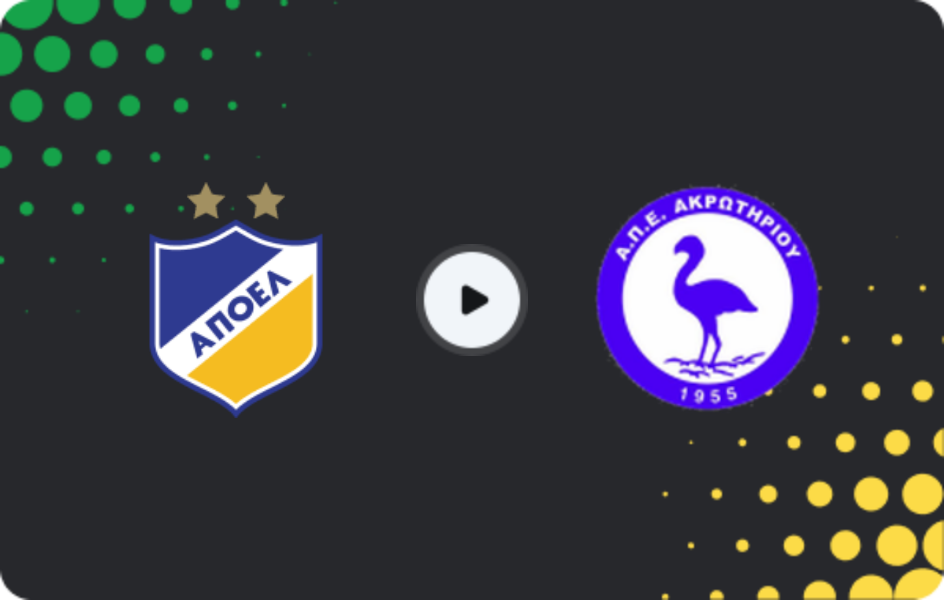 Where to watch Apoel Nicosia — APEA, Cup, 10.12.2025