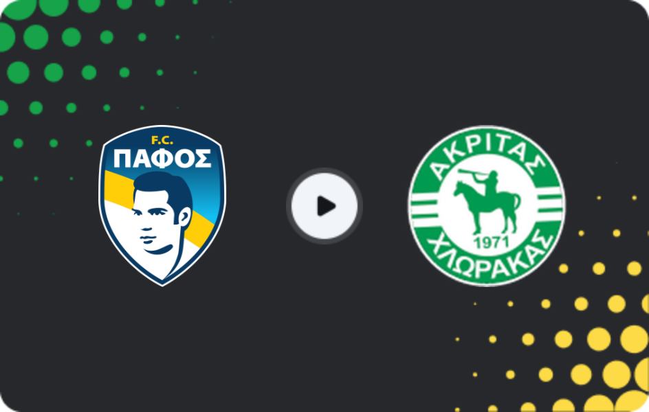 Where to watch Pafos — Akritas, Cup, 10.12.2025