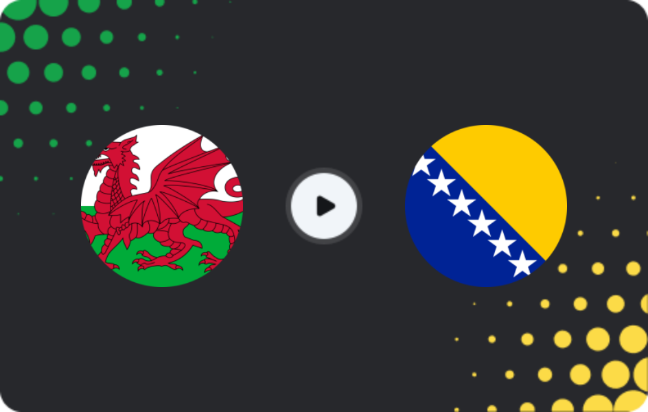 Where to watch Wales — Bosnia & Herzegovina, World Cup - Qualification Europe, 26.03.2026