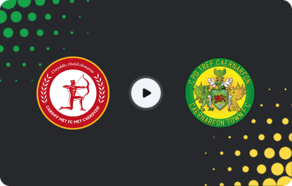 Where to watch Cardiff MET — Caernarfon Town, Welsh Cup, 13.12.2025