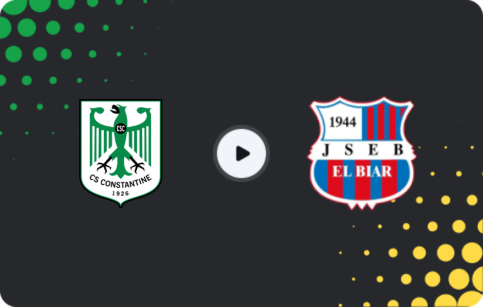 Where to watch CS Constantine — JS El Biar, Coupe Nationale, 05.12.2025