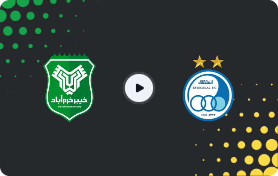 Where to watch Kheybar Khorramabad — Esteghlal FC, Persian Gulf Pro League, 15.12.2025