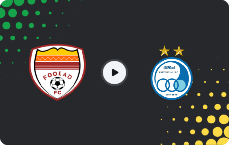 Where to watch Foolad Hormozgan — Esteghlal FC, Hazfi Cup, 19.12.2025