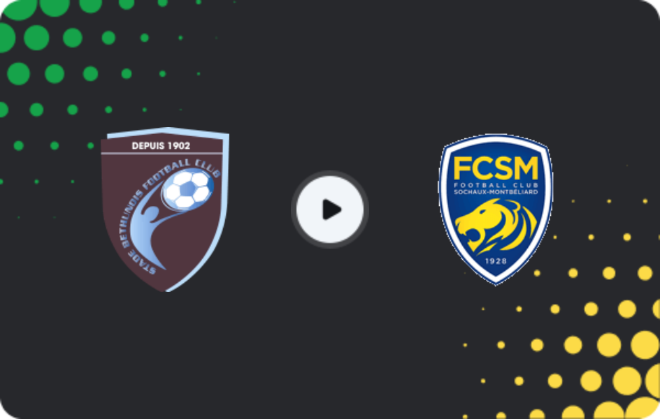 Where to watch Stade Béthunois — Sochaux, Coupe de France, 20.12.2025